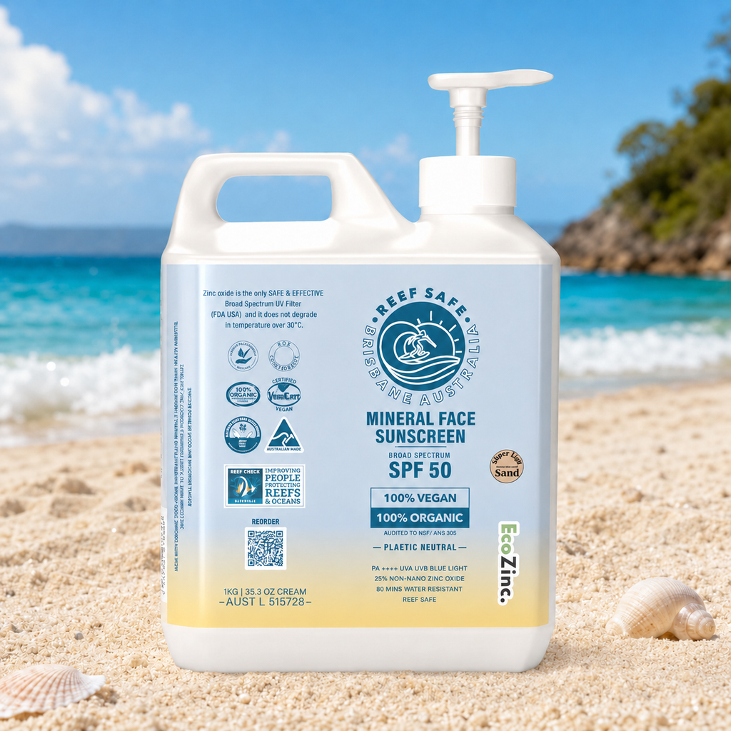 Reef Safe Zinc Mineral Face Sunscreen SPF50 1kg