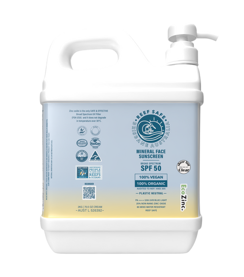 Reef Safe Zinc Mineral Face Sunscreen SPF50 2kg