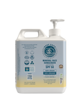 Mineral face sunscreen bottle with pump on a white background