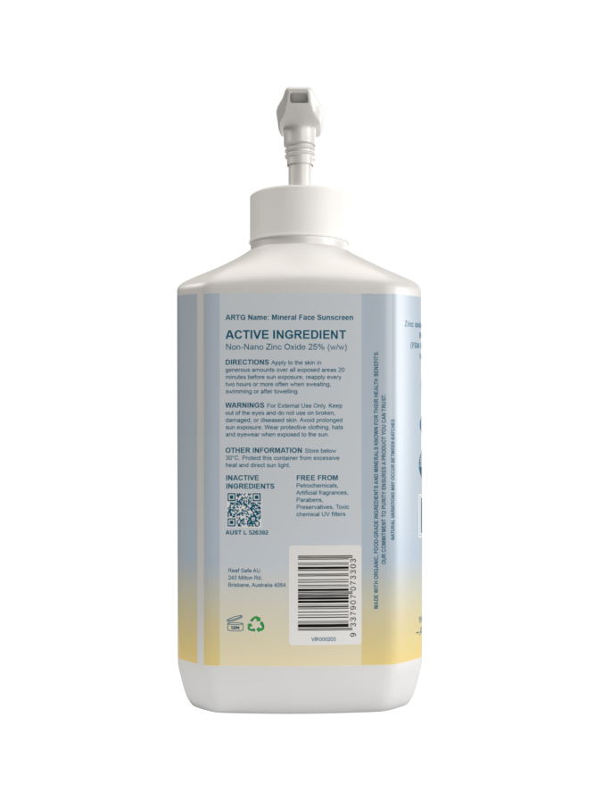 Reef Safe Tinted Zinc Mineral Face Sunscreen SPF50 1kg